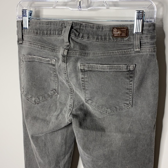 PAIGE Peg Skinny Distressed Grey Wash Denim Jeans - Picture 5 of 7